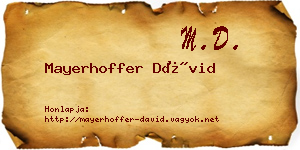 Mayerhoffer Dávid névjegykártya